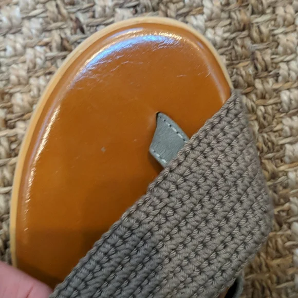 Suede and Knit Thong Sandals European 36 New - Picture 9 of 10